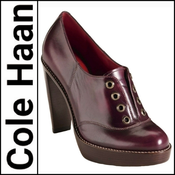 Cole HAAN Nike Air Slip On Stephanie Oxford Heels 9 - Picture 2 of 9